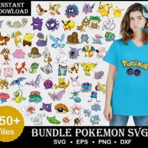 150-pokemon-bundle-svg-png-dxf-eps-742.jpg Chibi Pokemon anime characters bundle collage with Pikachu yellow and red colors