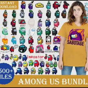 1500-files-among-us-svg-bundle-vector-game-eps-png-dxf-ai-223.jpg Collage of Among Us crewmates and impostor characters in costumes with hats and icons