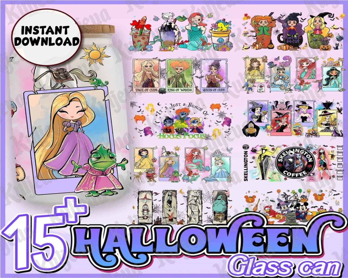 15 halloweenglasscanbundle5.99