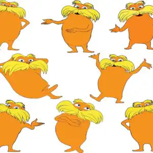 1_ce0bbb13-1ba6-44a3-915d-feb53f96abb7.jpg Grid of 8 orange round-bodied cartoon characters with large yellow mustache in different playful poses
