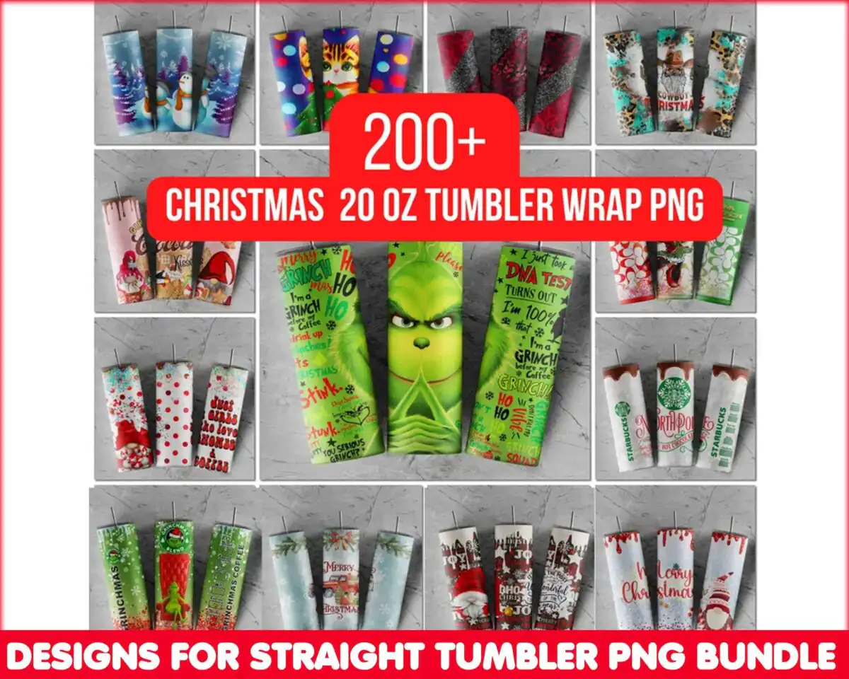 200_christmas20ozskinnytumbler6.99crm12112204.jpg 200+ Christmas Tumbler, 20oz Skinny Tumbler Sublimation, Christmas designs for Straight Tumbler PNG Instant Download CRM12112204