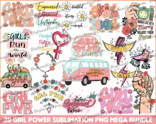 Girl power Sublimation Bundle - Digital Dowload