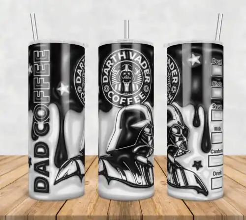 Darth Vader Inflated 3D Tumbler Wrap Png, SG10072321