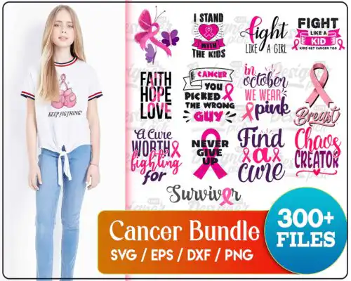 Cancer SVG Bundle - Digital download