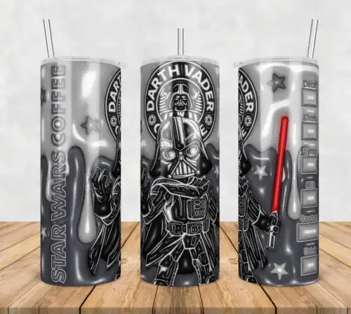 Darth Vader Inflated 3D Tumbler Wrap Png, SG10072322