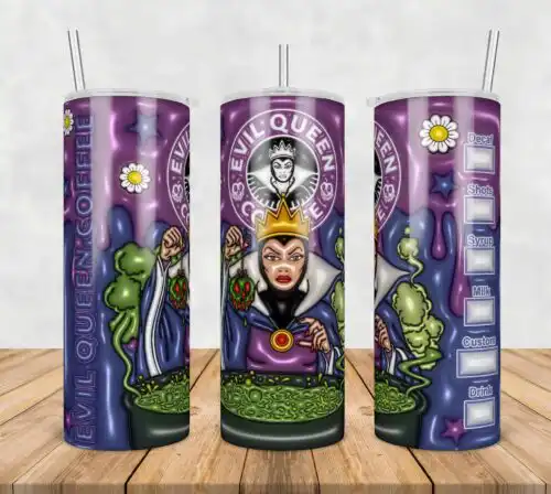 Evil Queen Inflated 3D Tumbler Wrap Png, SG10072327
