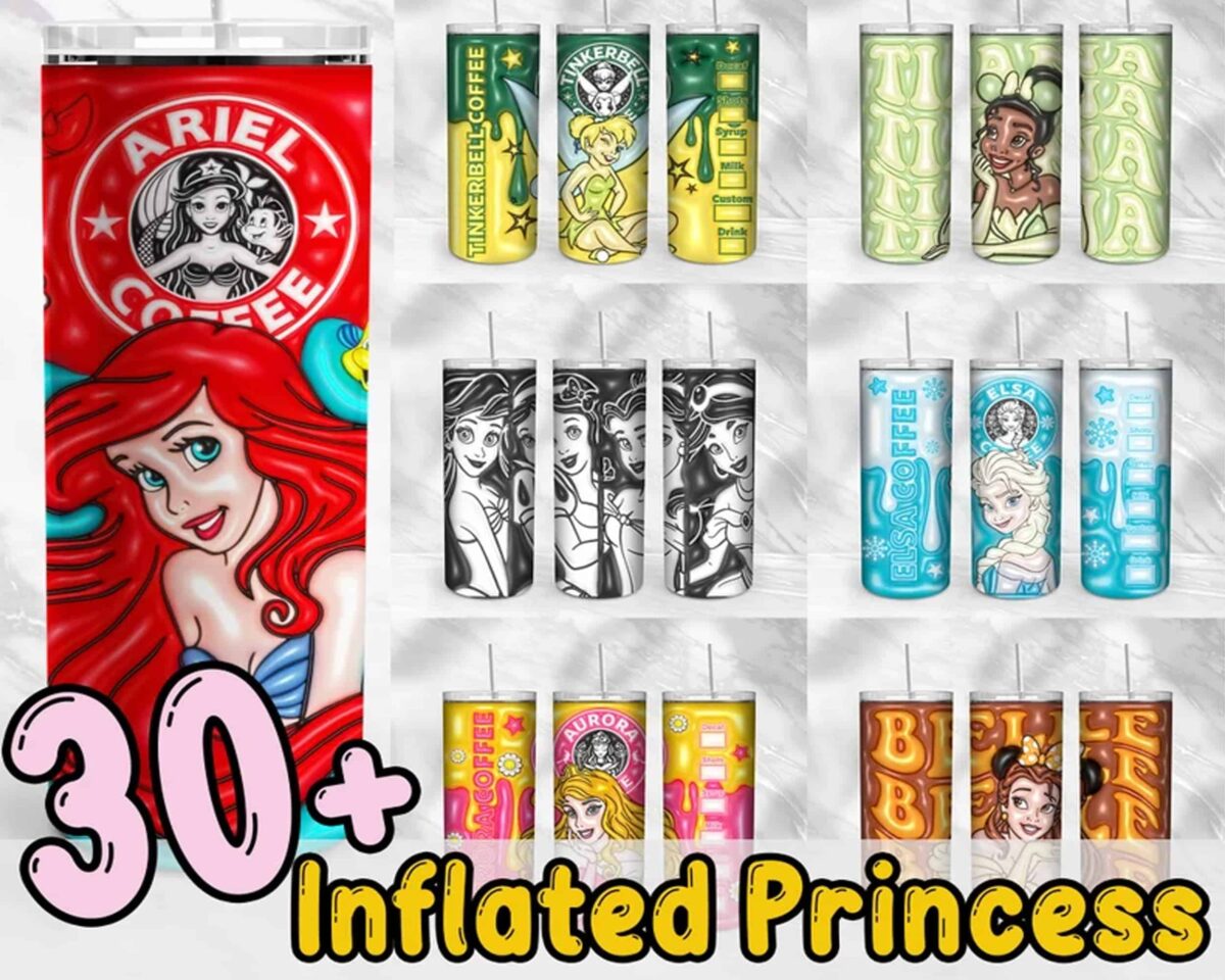 30 disneyprincessInflatedfor20ozSkinnyTumbler5.99