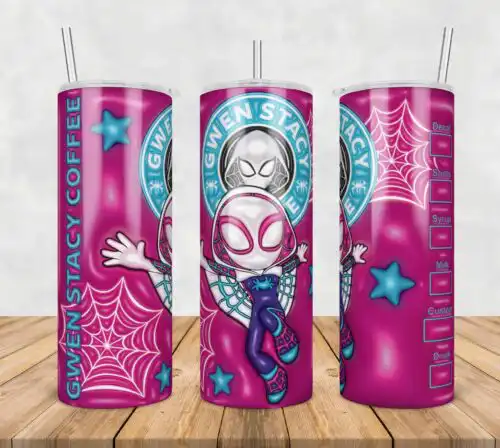 Gwen Stacy Inflated 3D Tumbler Wrap Png, SG10072334