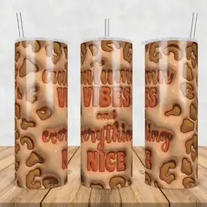 3dinflatedpuffautumnvibesandevery.jpg 3D inflated puffy bubble text autumn VIBES and everything NICE with leopard cheetah spots