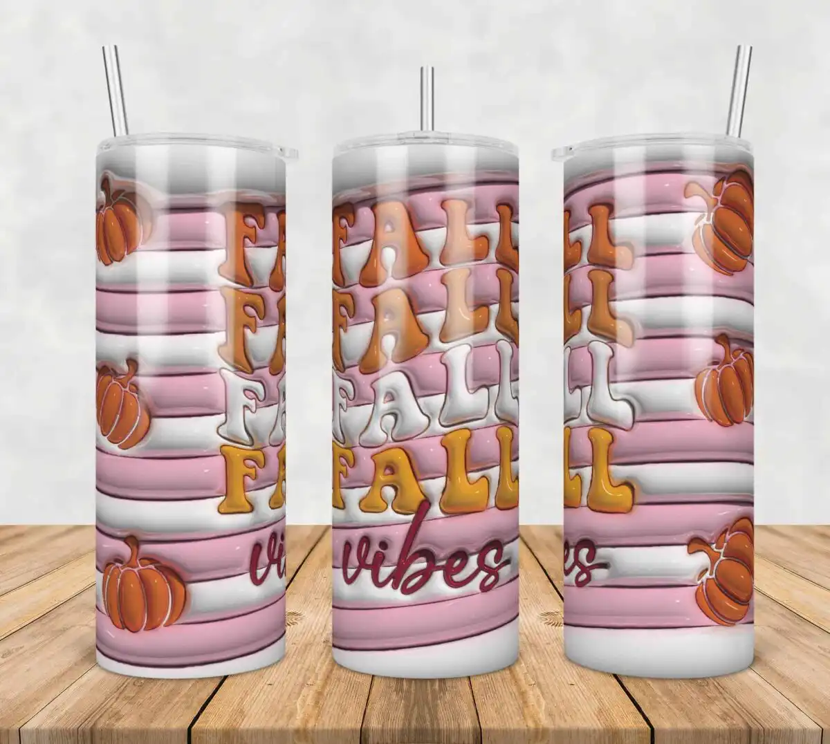 3dinflatedpufffallvibessublimation.jpg 3D Inflated Puff Fall Vibes Sublimation,3d inflated tumbler wrap, 20oz Skinny Tumbler png,digital dowwnload.