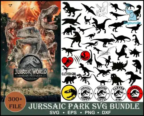 400+ Jurassic park bundle svg, eps, png, dxf 3.0