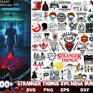 400strangerthing.jpg Stranger Things 4 logo bundle preview with Hellfire Club and Hawkins designs in red and yellow