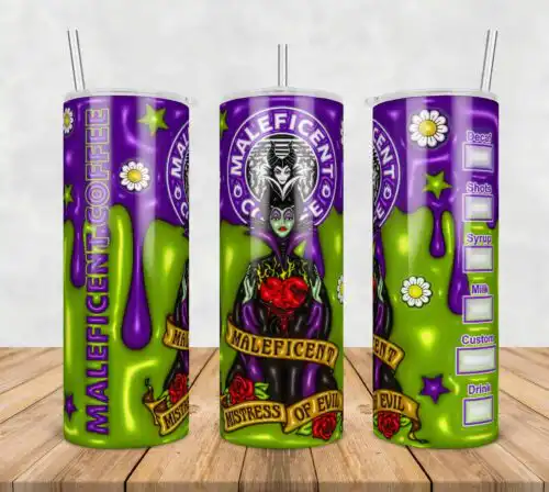 Maleficent Inflated 3D Tumbler Wrap Png, SG10072345