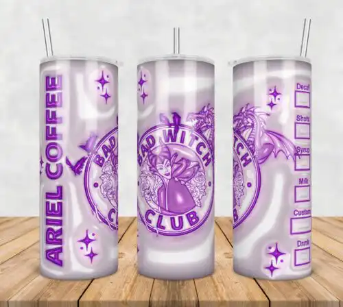 Maleficent Inflated 3D Tumbler Wrap Png, SG10072346