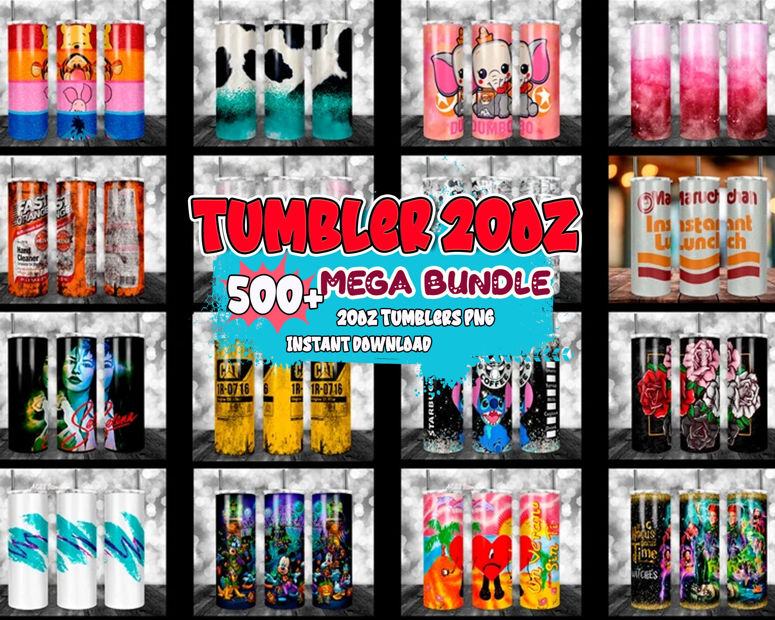 500+ Sublimation Bundle, For 20oz Tumblers, Sublimation Wrap, Instant download