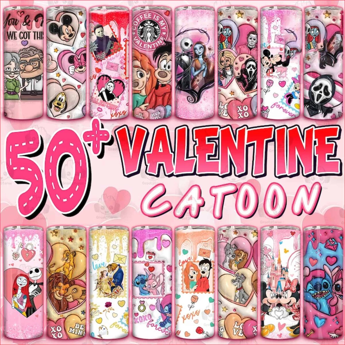 50 3DCartoonValentineTumblerDesignPNG 3DInflatedValentineTumbler1