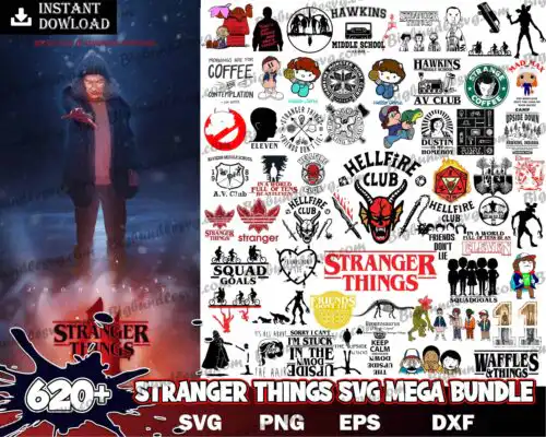 620+ Stranger Things SVG Bundle, Hellfire Club Svg, Stranger Things PNG Bundle