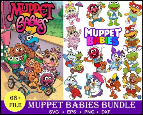 68+ bundle muppets babies svg, muppets svg, muppets babies cut file, file silhouette, printable file, clipart