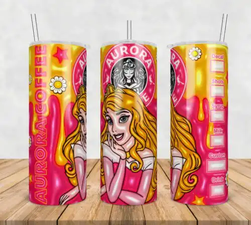 Aurora Tumbler Warp Png, 3D Inflated Cartoon Tumbler Png, SG10072306
