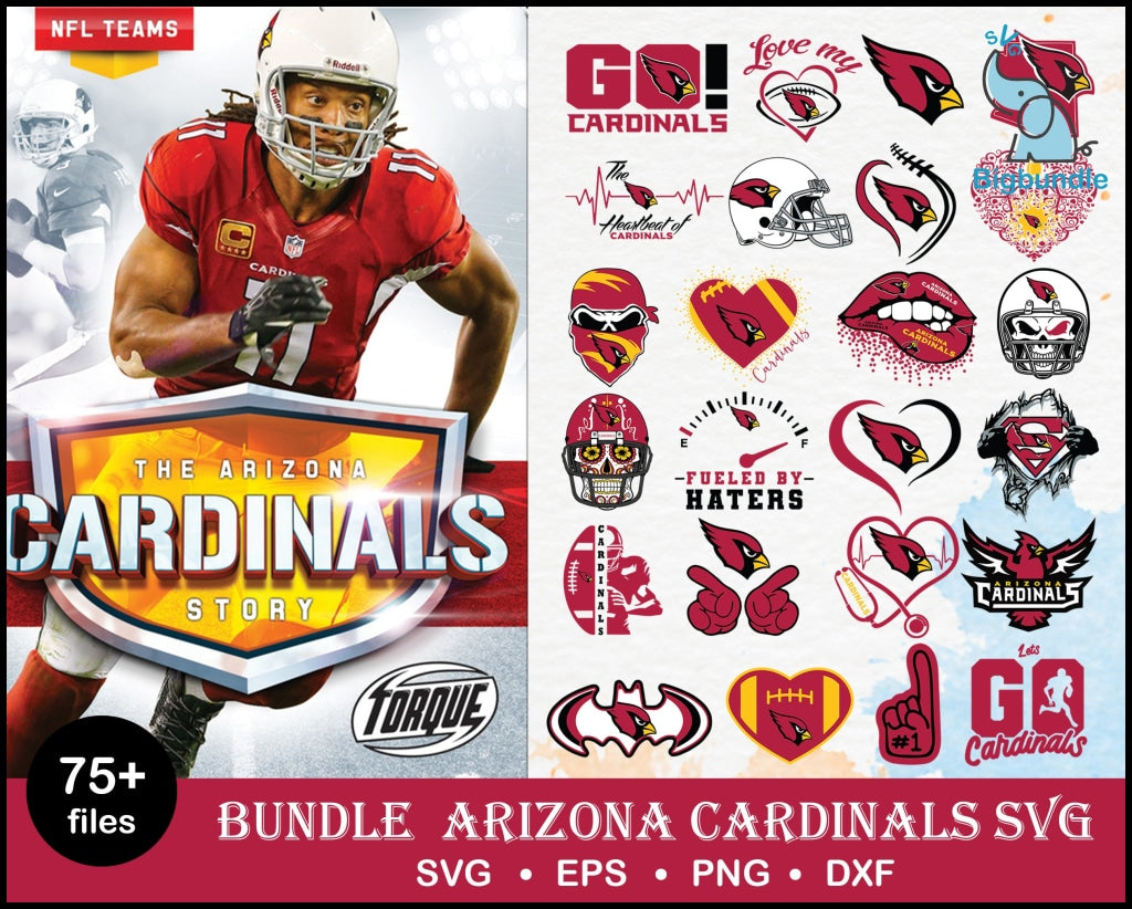 75+ Arizona Cardinals bundle svg, Bundle Cardinals svg, Nfl svg, png, dxf, eps digital file
