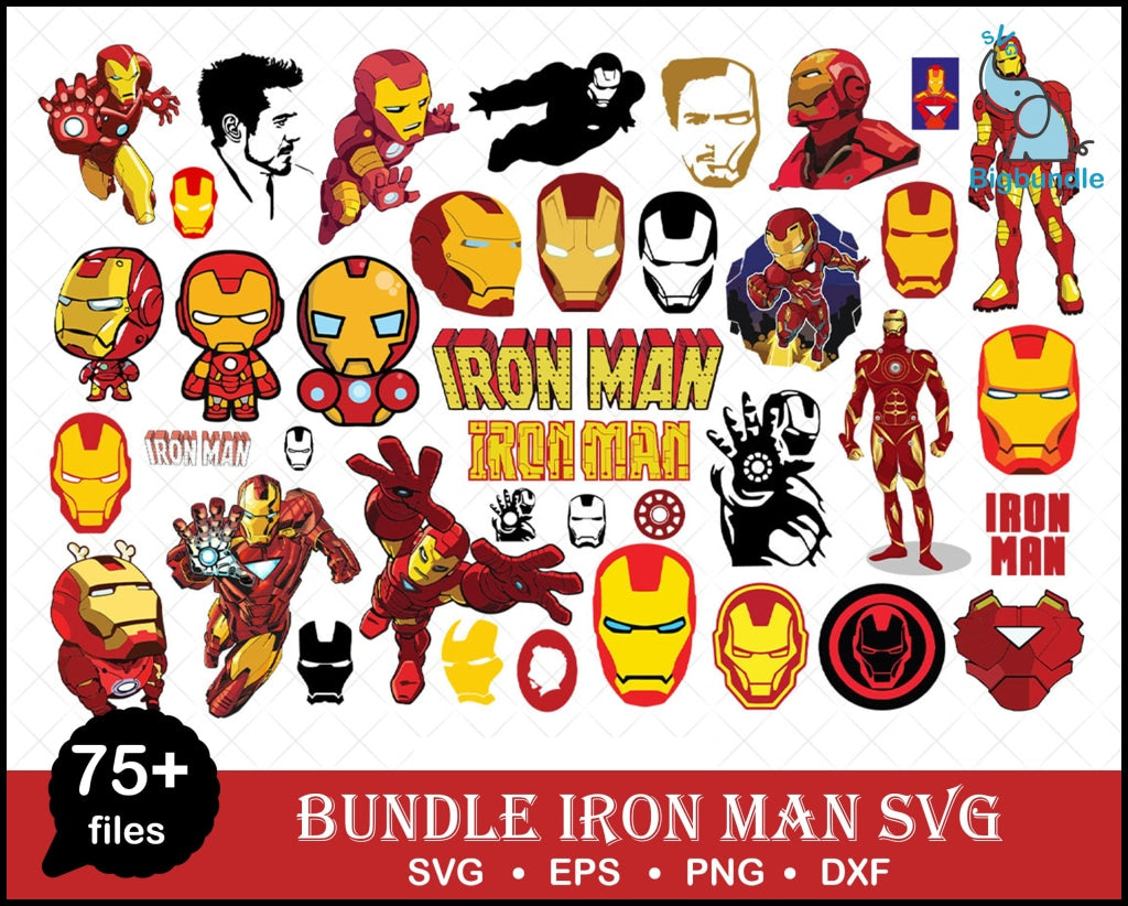 75+ Iron Man svg, superheroe svg, super heroe svg, Iron Man cut file, File Silhouette