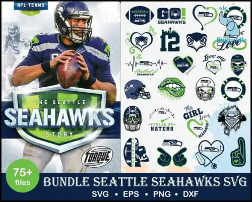 75+ Seattle Seahawks bundle svg, seahawks bundle svg, Nfl svg, png, dxf, eps digital file