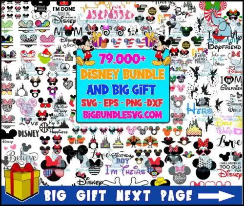 79k+ Mega bundle Disney designs, Fun Disney bundle, Disney svg bundle, Big bundle SVG and for cricut files, Clipart Svg