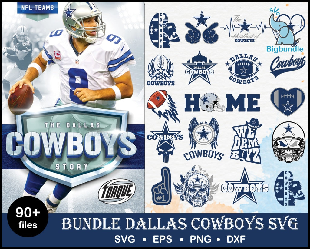 90+ Dallas cowboys bundle svg, Cowboys svg, Nfl svg, png, dxf, eps digital file