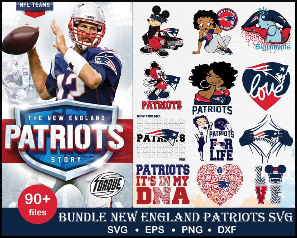 90 new england patriots svg bundle logo cut file nfl 654