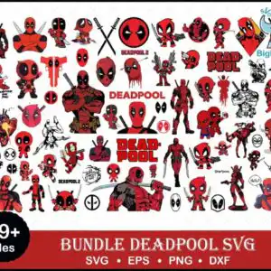 95-deadpool-svg-bundle-superhero-marvel-788.jpg Collage sheet of many Deadpool figures, chibi characters, katanas, masks and red logo badges on a white background