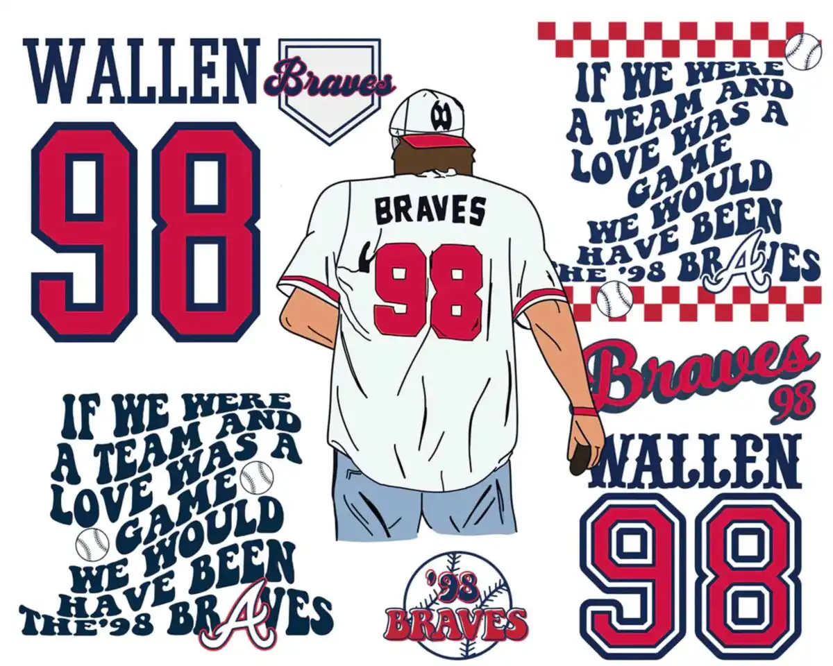 98 Braves Bundle Png, If We Were A Team Png, Braves 98 wallen Png