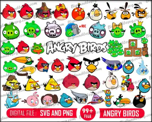 Angry Birds svg bundle - Digital download