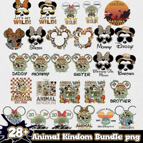Animal Kindom Disney 2024 png bundle