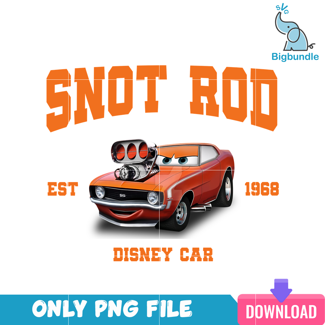 Disney Cars Snot Rod Est 1985 PNG