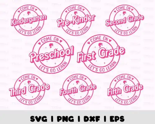 Barbie back to School Bundle svg, Instant download