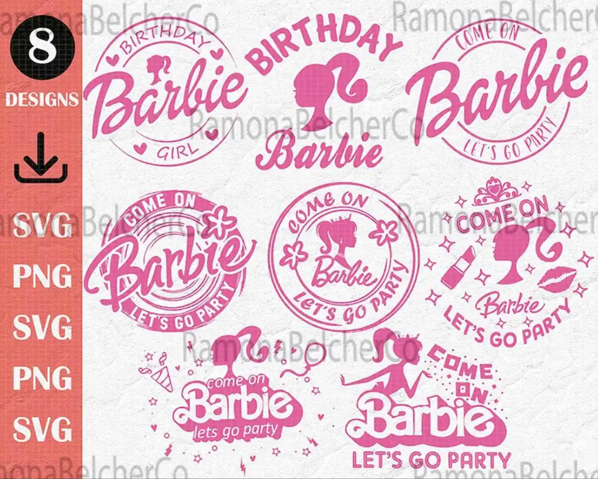 Birthday Barbie Girl Png, Birthday Party Png - Instant download