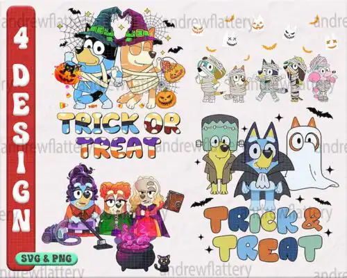Bluey Halloween bundle svg, png, instant download
