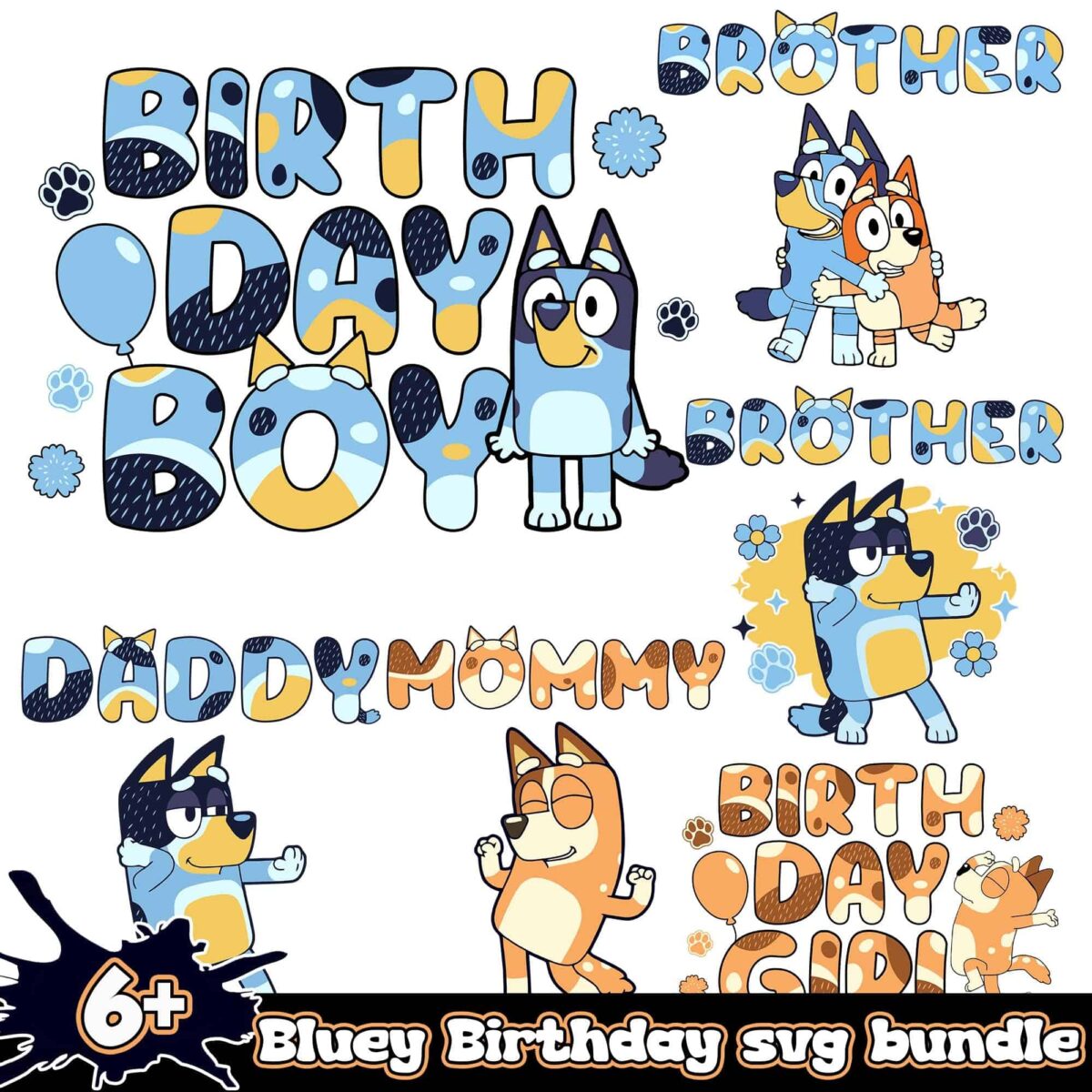 BlueyBirthdaybundleSVG