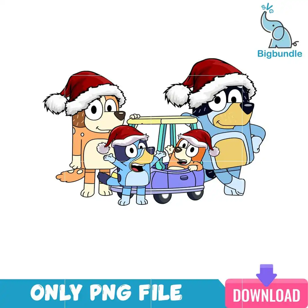 Santa Bluey Bingo PNG