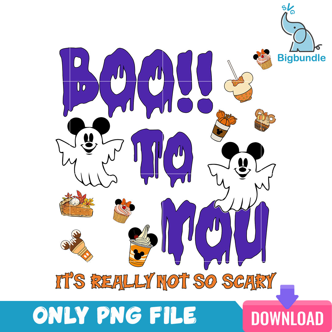 Boo to you halloween,Not so Scary Party, halloween png, Instant download.