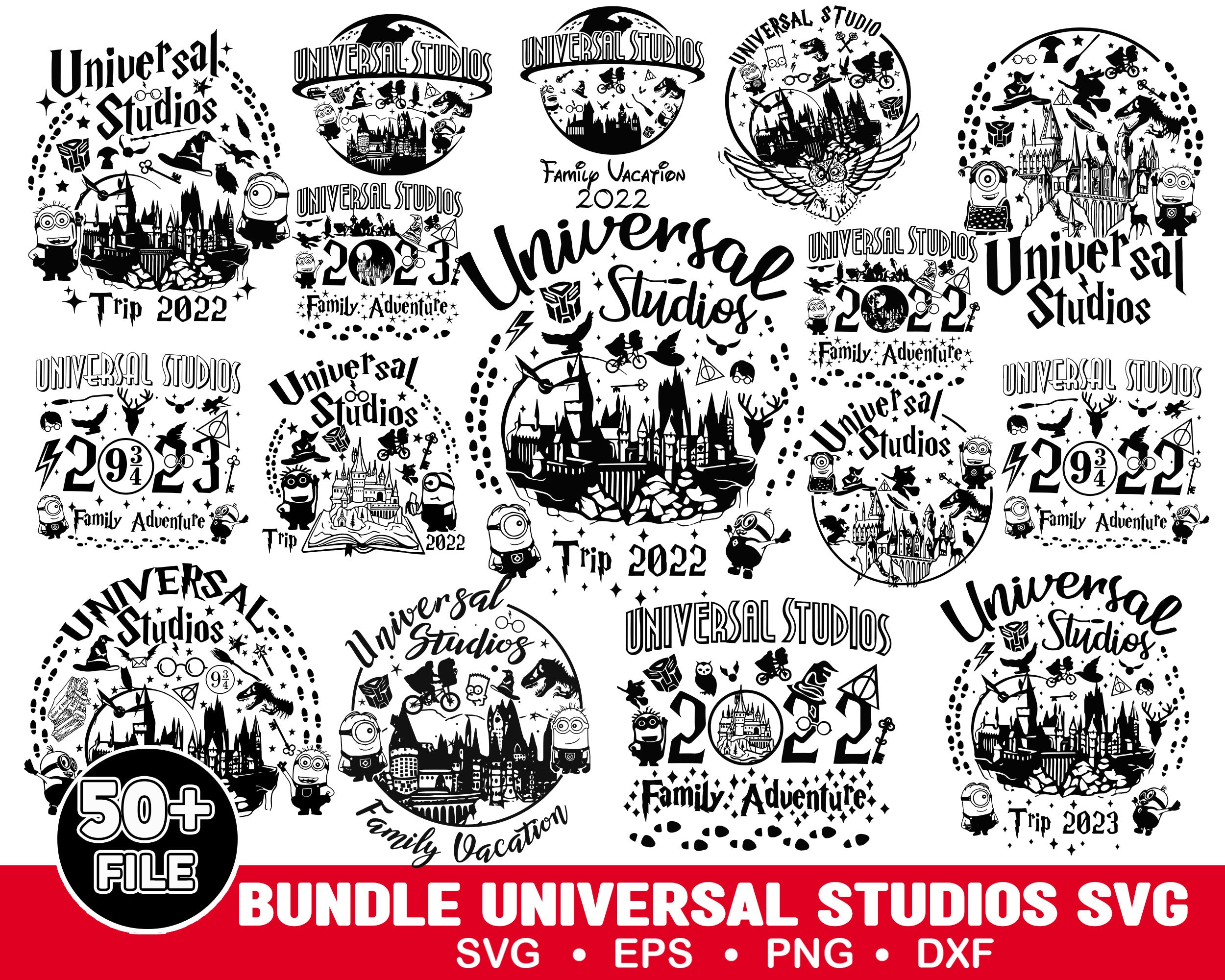 Bundle Universal Studios svg, Magical Kingdom png, Family Vacation, Family Trip 2022, Universal Trip, Family Vacation png Sublimation design