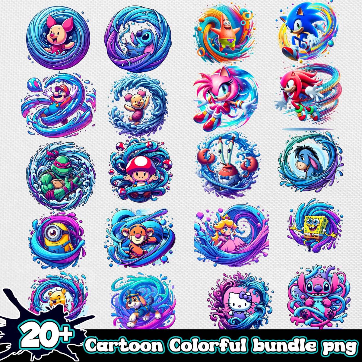 CartoonColorfulPNGBUNDLE