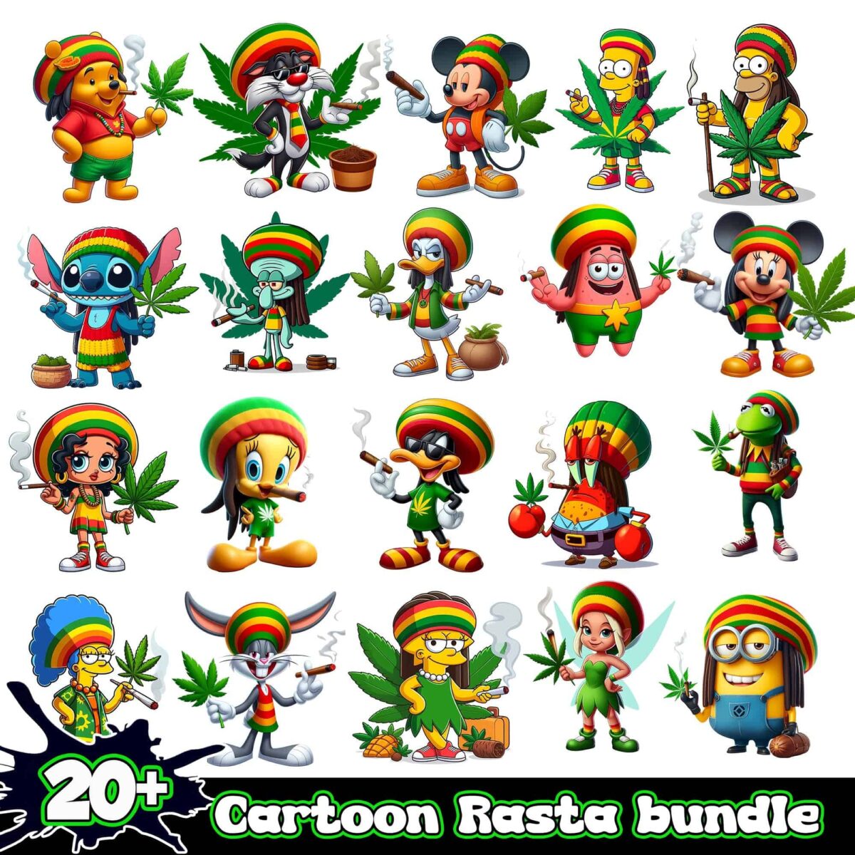 CartoonRastapngbundle