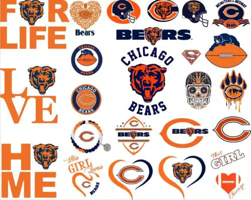 Chicago Bears Bundle svg, Chicago Bears svg, Bears svg, Sport svg, Nfl svg, png, dxf, eps digital file