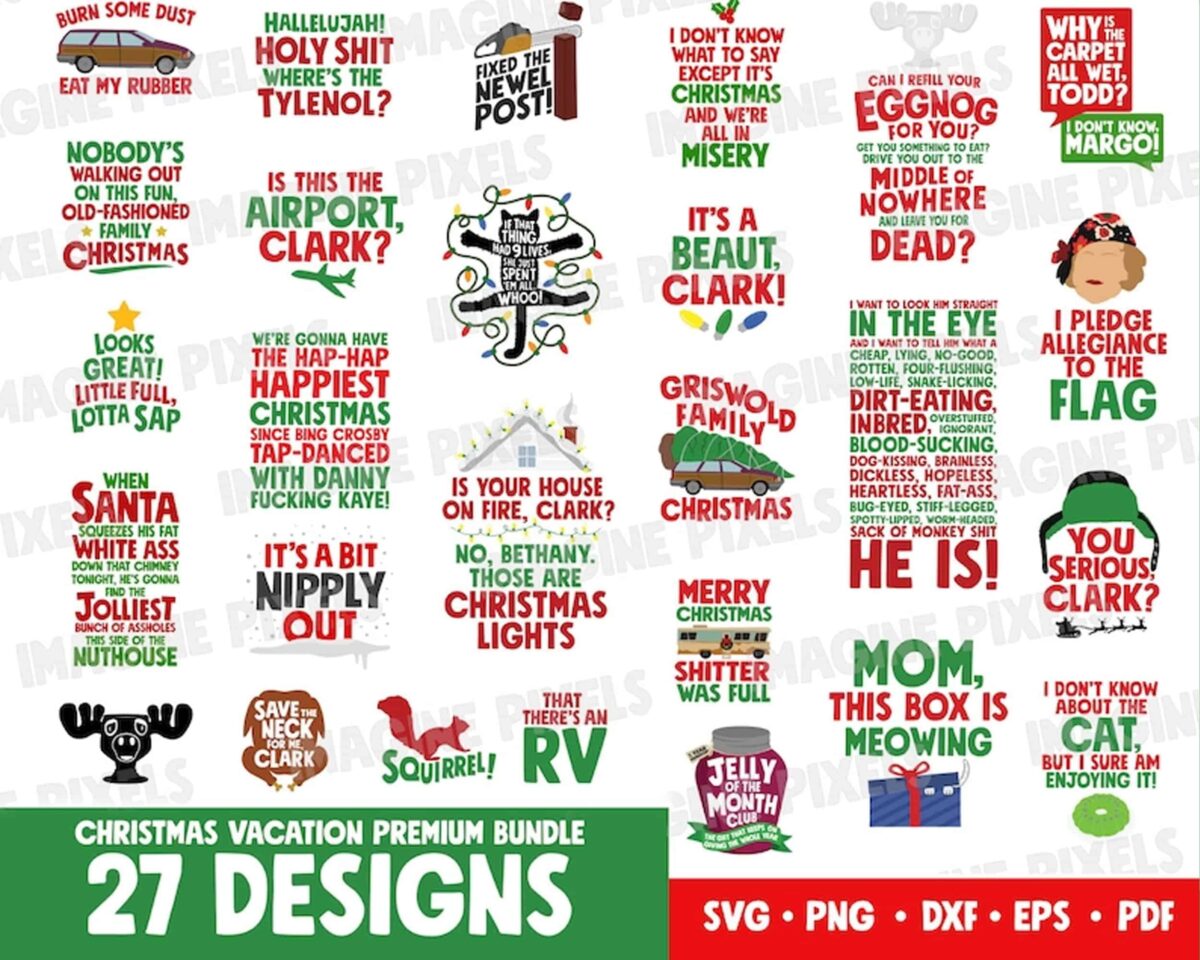 ChristmasVacationBundle27DesignsLayeredSVG5.99CRM24112206