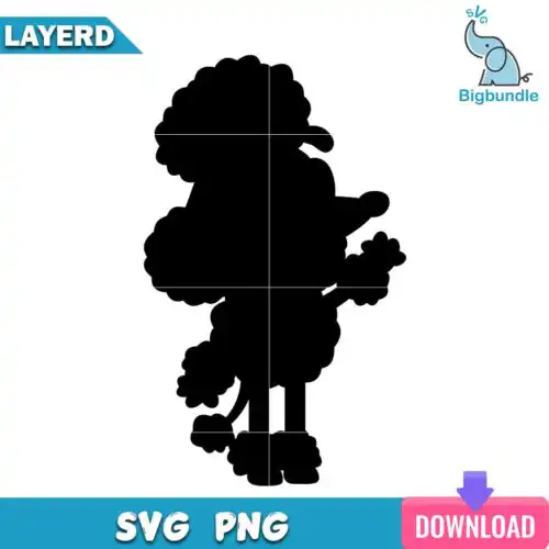 Coco silhouette svg, bluey svg, digital download.