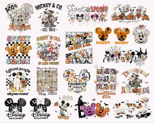 Bundle Halloween PNG, Halloween Png, Spooky Png, Trick Or Treat Png, Retro Halloween Png Bundle