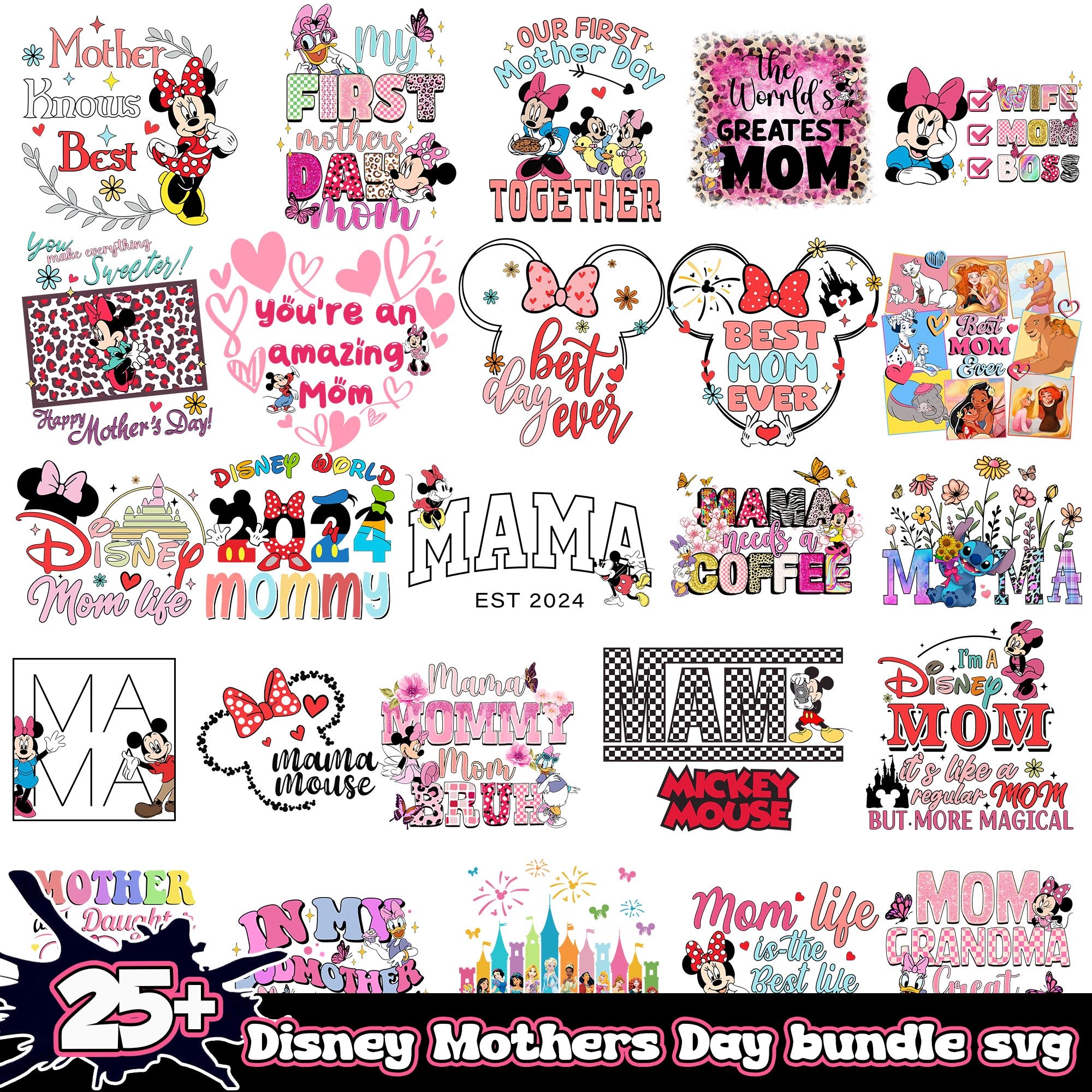 Disney Mother's Day Bundle 25+ SVG