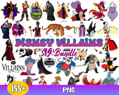DisneyVillianns.jpg 155+ Disney Villains Bundle PNG - Digital Download