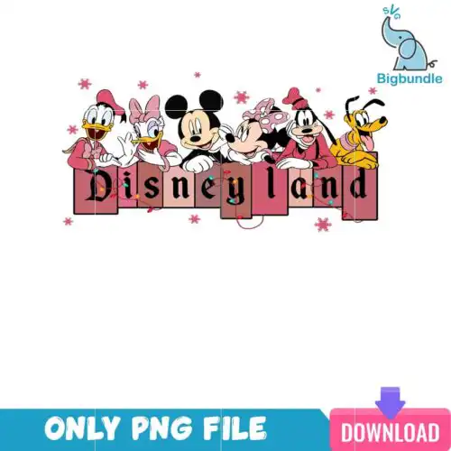 Disneyland Merry Pink Christmas PNG